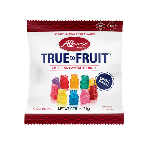 True to Fruit™ American Favorite Fruits -  0.75 oz Fun Size Bag- 1 Case (200 Bags)