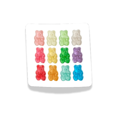 12 Flavor Gummi Bears® Square Sticker