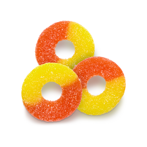 Gummi Peach Rings - 1 lb Bulk Package