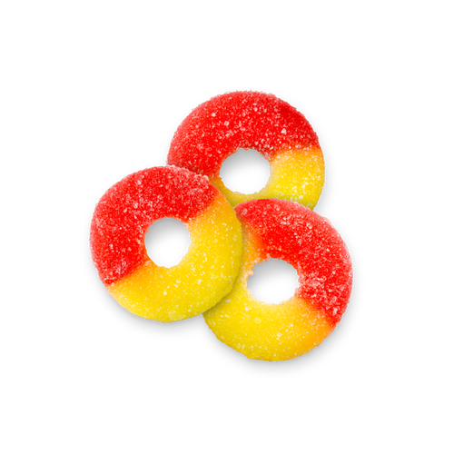 White Strawberry Banana Gummi Bears Albanese Candy