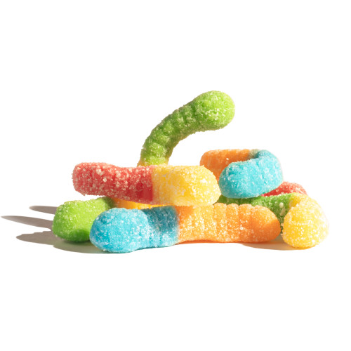 Sour Mini Neon Gummi Worms - 1 lb Bulk Package