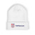 TopSoccer Embroidered Cuffed Beanie — White