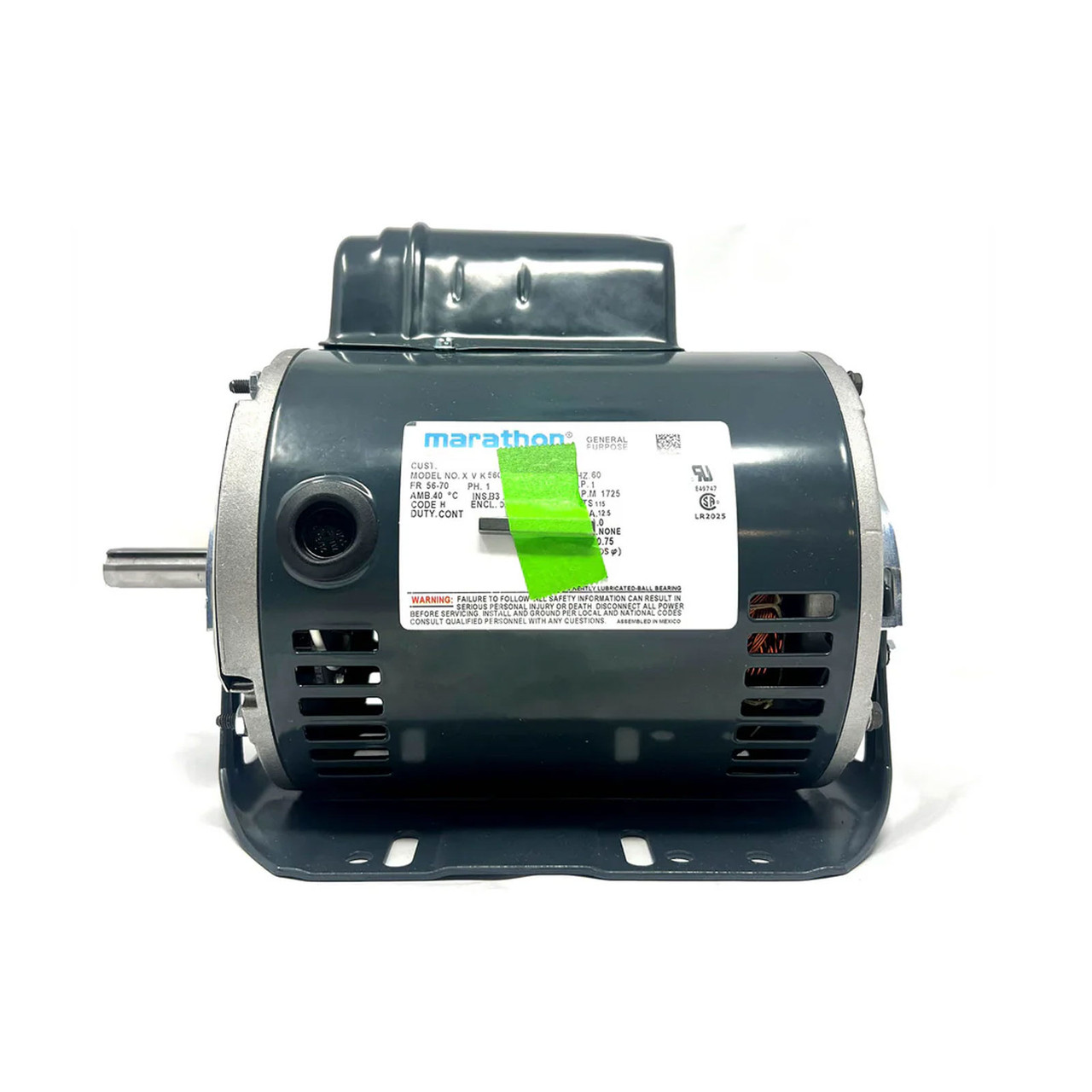 18110 - Replacement 1 HP Motor for Coats 5040, 5050, 5060, 5065, 6060, 7050, 7060, 7065, 7665, 9010, 9024 Tire Changers Side View