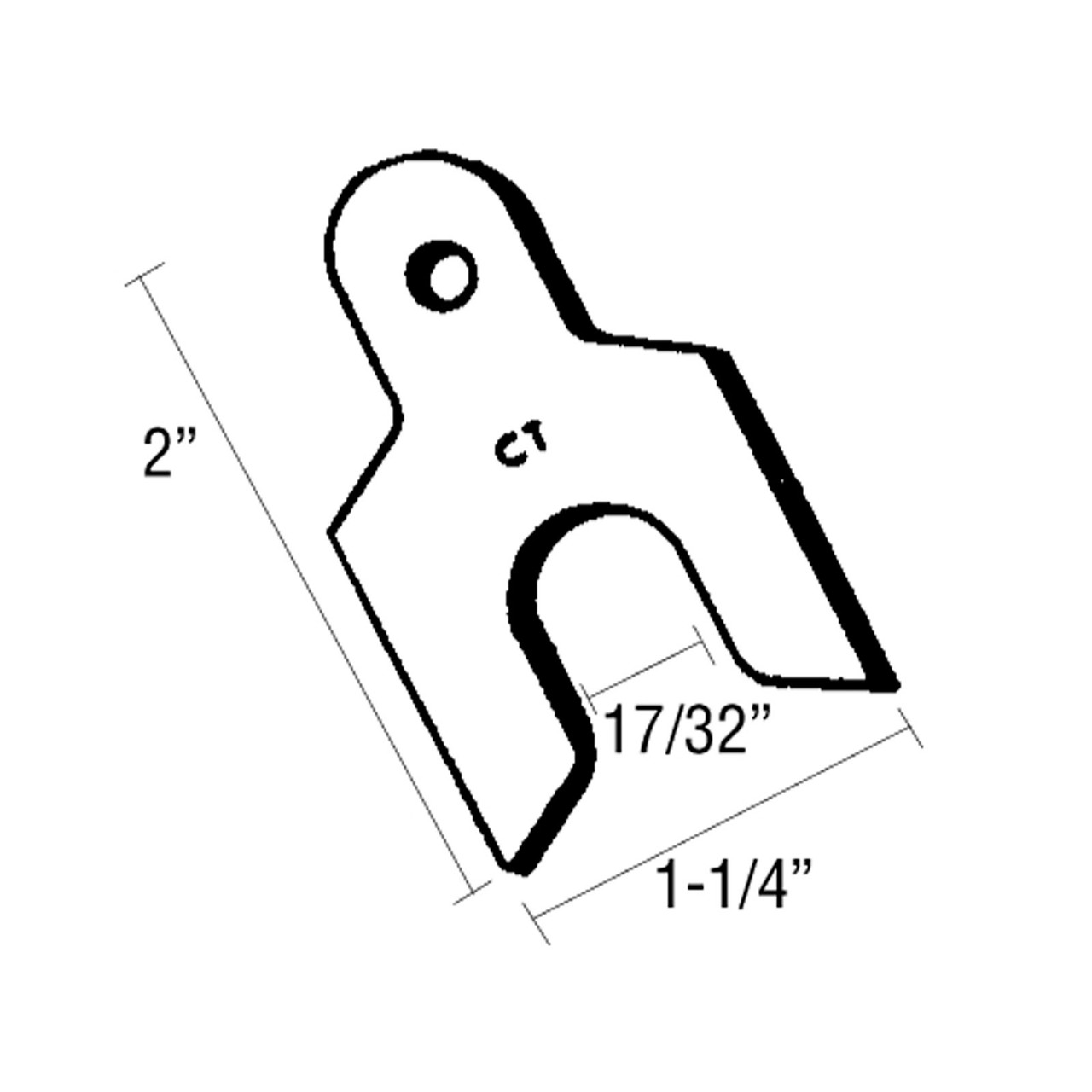 45-302, 45-303, 45-304 - "CT" Series Caster / Camber Alignment Shims Dimensions