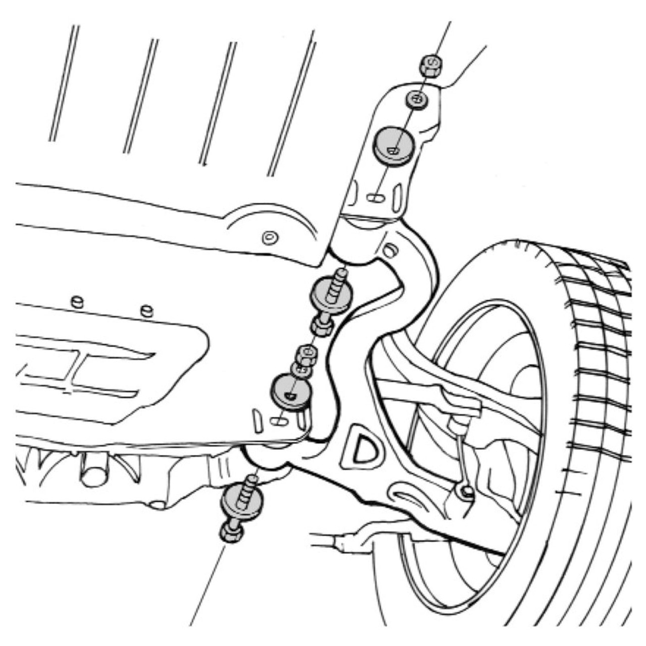 44-820 - 2004-2026 Nissan Titan / Armada / Frontier / Pathfinder Front Alignment Cam Bolt Kit Installation