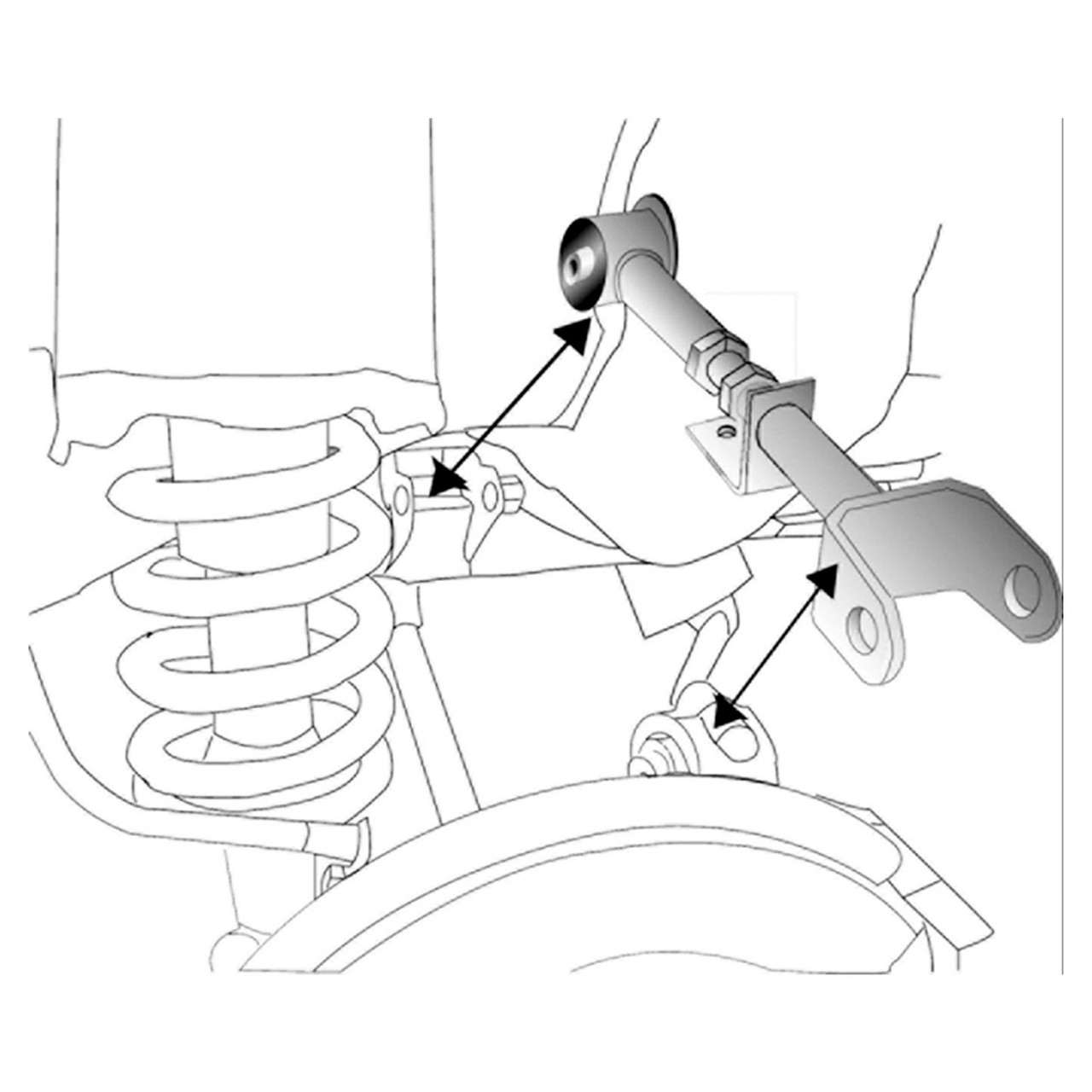 46-2185 - 2002-2006 Honda CR-V & 2003-2011 Element Rear Alignment Adjustable Camber Arm Installation Diagram