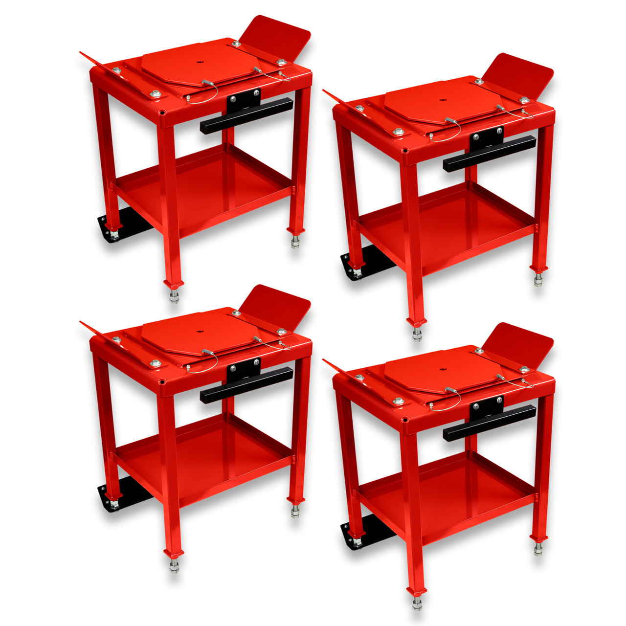 DB28 - 28" Portable Medium Duty Alignment Stand Set with Built-In Turn Plates & Slip Plates by QSP | McBay Performance