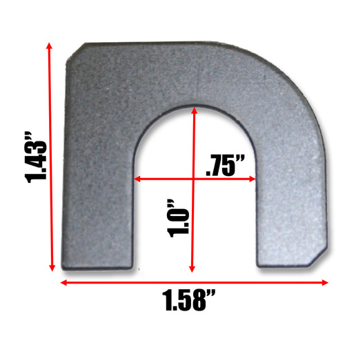 43-707, 43-708, 43-709 - Vanhool Upper Control Arm & Drive Axle Shim Dimensions