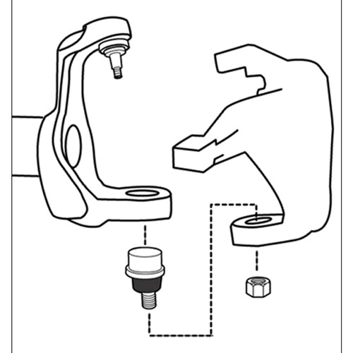 44-2490 - 1984-2018 Jeep Wrangler Cherokee Comanche Adjustable Camber Caster Lower Ball Joint Installation Diagram