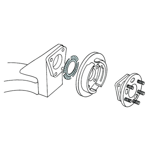 46-2300 - Gray Universal Rear Alignment Full Contact Camber/Toe Shim Installation Diagram