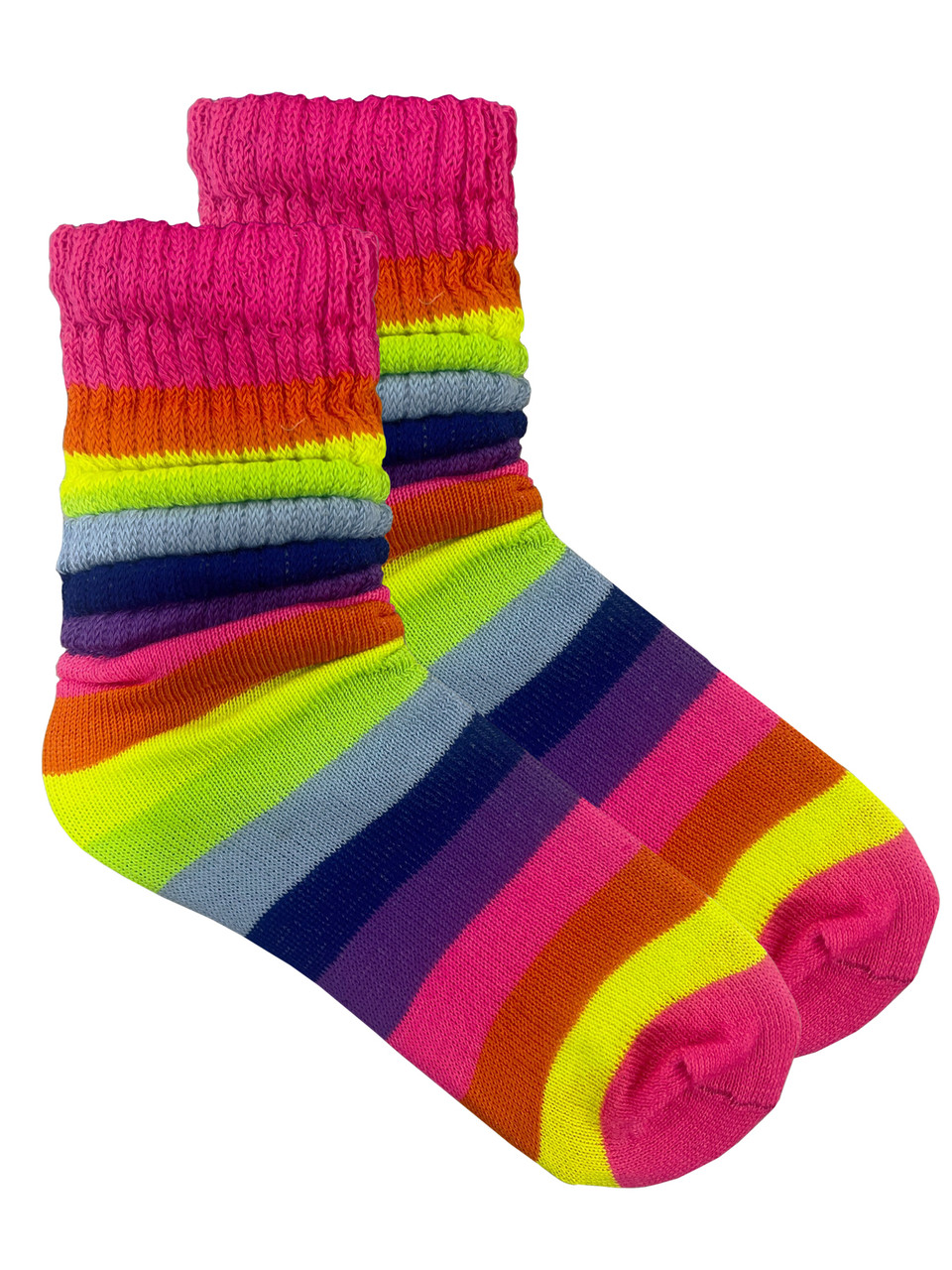 80s Socks For Women Pairs 80s Neon Extra Long Scrunchy Leg