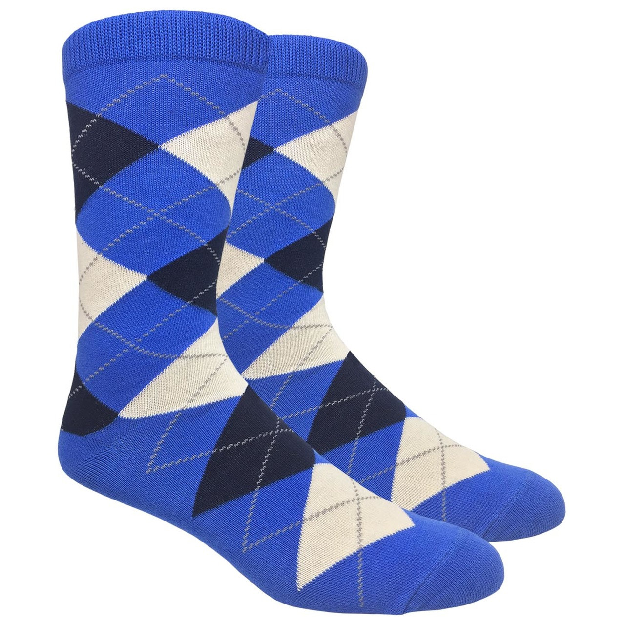 FineFit Black - Royal Blue Argyle (ADB004) - 1 Dozen