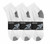 Heel N' Toe Ankle Socks - White with Grey H&T (Size: 9-11, 10-13) - 1 dozen