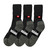 Socks Plus Crew Socks - Black/Charcoal Bottom (Size: 10-13) - 1 Dozen 