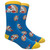 FineFit Novelty Socks - Pizza Pizza (NV032) - Light Blue/Yellow - 1 Dozen