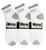 Wing Sports Ankle Socks - White/Grey USA Logo (Size: 10-13) - 1 dozen