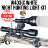 WICKED LIGHTS W403IC WHITE NIGHT HUNTING LIGHT KIT FOR HOGS, COYOTE, FOX, PREDATORS AND VARMINTS