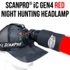 WICKED LIGHTS® SCANPRO® IC GEN4 RED LED NIGHT HUNTING HEADLAMP W2102