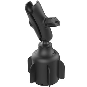 RAM Mount Stubby Cup Holder Mount w\/Double Socket Arm [RAP-B-299-4-201U]