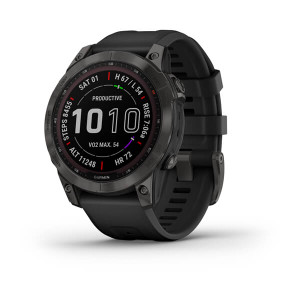  fenix 7 – Sapphire Solar Edition Carbon Gray DLC Titanium with Black Band 