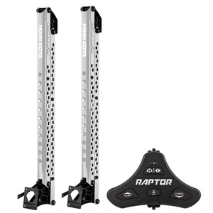 Minn Kota Raptor Bundle Pair - 8' Silver Shallow Water Anchors w\/Active Anchoring  Footswitch Included [1810623\/PAIR]