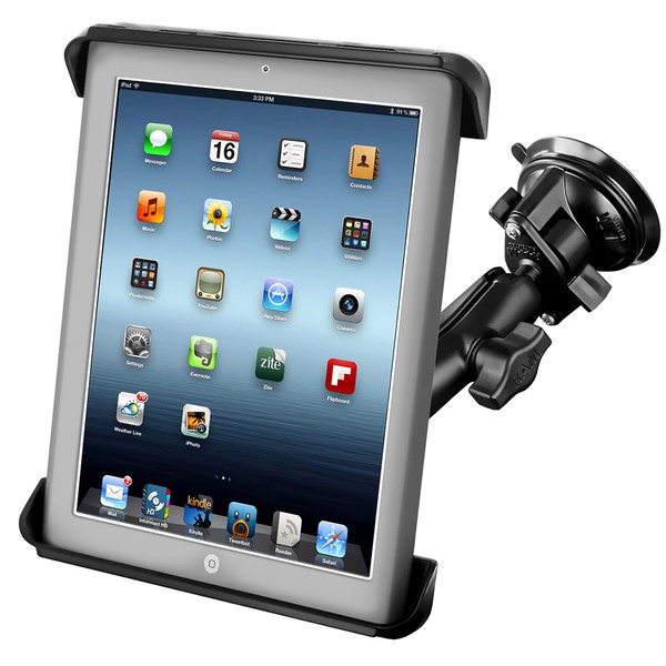 RAM Mount Tab-Tite iPad \/ HP TouchPad Cradle Twist Lock Suction Cup Mount [RAM-B-166-TAB3U]