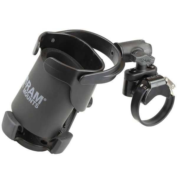 RAM Mount Level Cup XL Low Profile Mount w\/Large Strap Clamp Base [RAP-B-417-200-1-231Z-2NUBU]