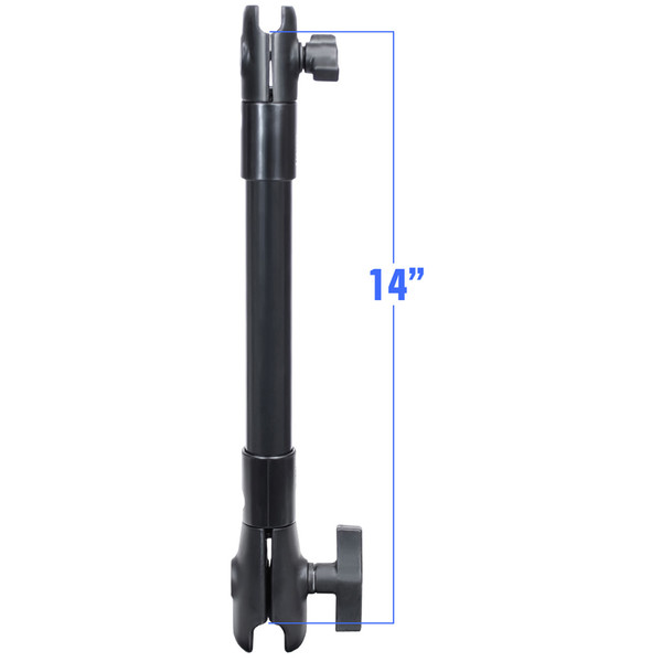 RAM Mount 14" Long Extension Pole w\/1" and 1.5" Single Open Socket [RAP-CB-201-14U]