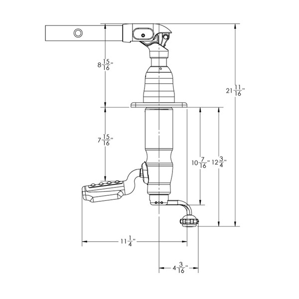 TACO Grand Slam 380XL Outrigger w\/Offset Handle f\/Hard Tops up to 4-1\/2" Thick [GS-380XL]