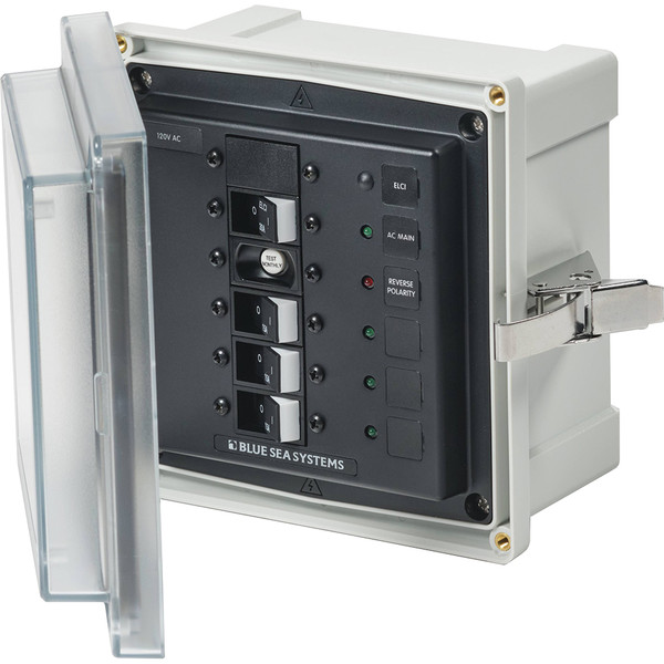 Blue Sea 3128 - SMS Panel Enclosure w\/ELCI (30A)  3 Branch (15A) - 120V AC [3128]