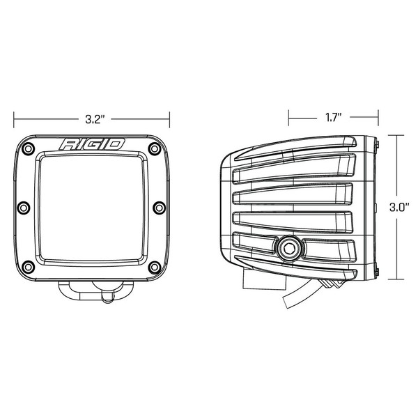 RIGID Industries D-Series Spot w\/Amber Pro Lens - Pair [20252]