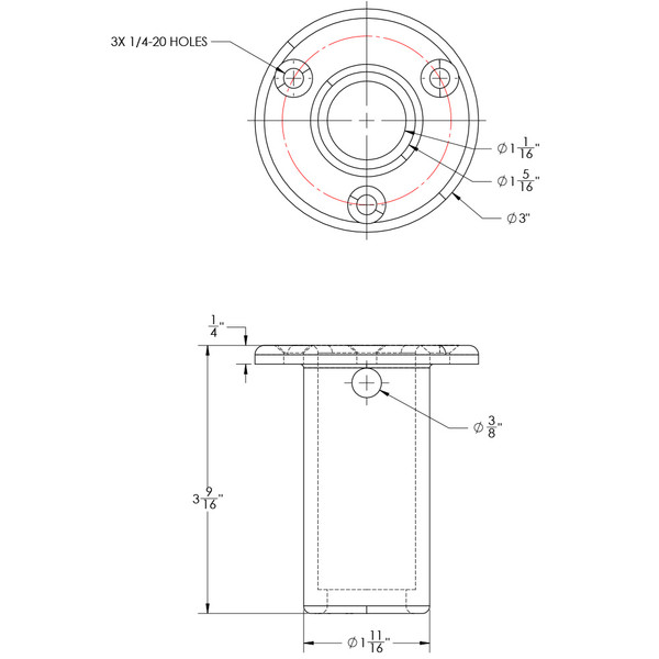 TACO Receiver w\/Backing Plate f\/Come On Board Handle [F16-0800C-1]