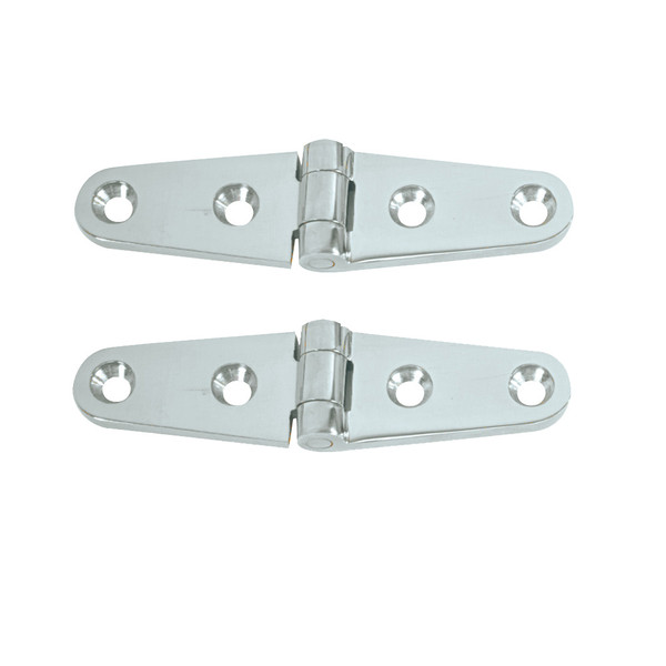 Whitecap Strap Hinge - CP\/Brass - 4" x 1" - Pair [S-604]