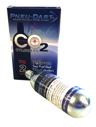 74 Gram Co2 Cylinders | 2 Pack - Pneu-Dart