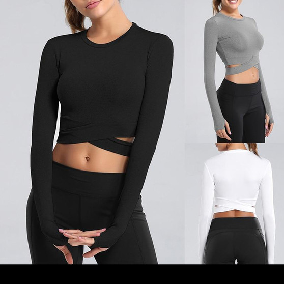 Running Top - Sporty Criss Cross Design