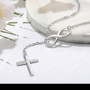 Stunning Infinity & Cross Silver Necklace