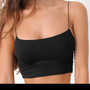 Daring Black Crop Top - Sporty Design