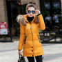 Hooded Winter Coat in Yellow