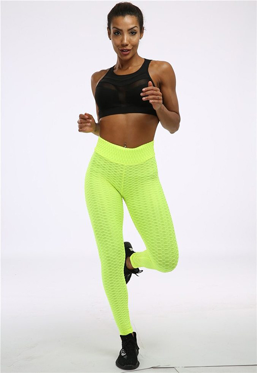 Shop Inspo Style - Fitness Products - Stunning Electric Green Leggings - Sporty Design