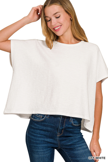 Cotton Slub Oversized Tee
