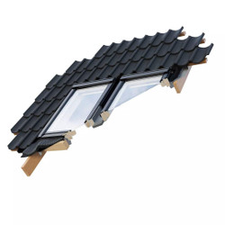 VELUX EKJ Integrated Side-by-Side Combination Flashing for Flat or profiled roofing material incl. Bearing Beams
