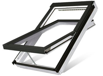 FAKRO FTU-V P5 06 Electric Z-Wave Centre-Pivot Roof Window in White Polyurethane with Anti-burglary Triple glazing 78x118cm
