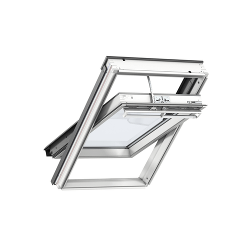 VELUX White Polyurethane Solar Centre-Pivot Roof Window - Maintenance Free