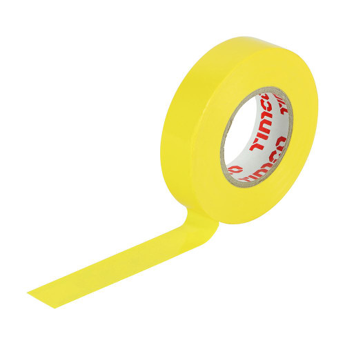 PVC Insulation Tape Yellow [25m x 18mm] - [Roll Pack] 10 Pieces