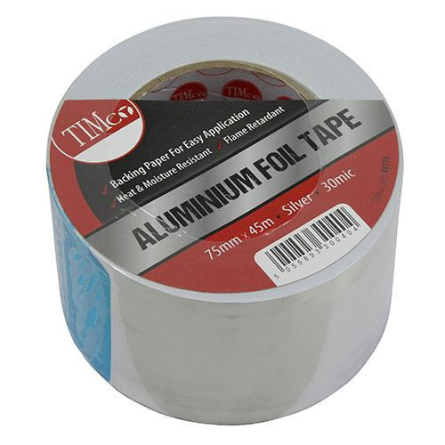 Aluminium Foil Tape [45m x 75mm] - [Roll] 1 Each