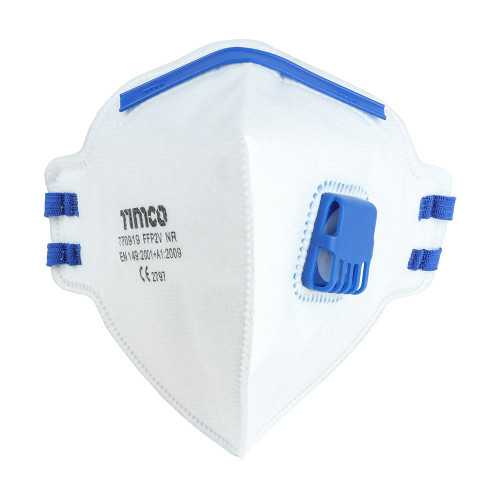 FFP2 Fold Flat Mask - Valved [One Size] - [Bag] 3 Pieces