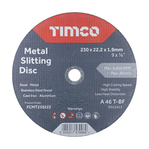 Metal Slitting Discs [230 x 22.2 x 1.9] - [Box] 25 Pieces