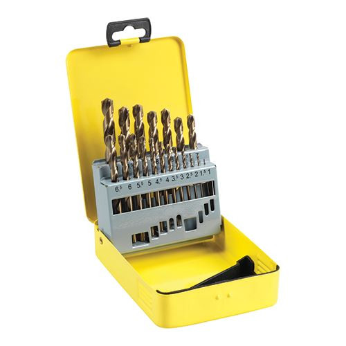 HSS-CO Bit Set 1-10mm Cobalt - [Case] 19 Pieces