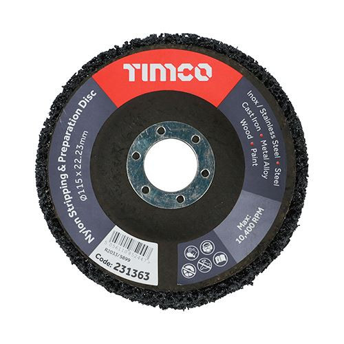 Nylon Strip & Prep Disc Set [115 x 22.23] - [Box] 10 Pieces