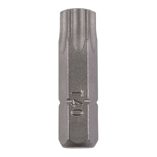 TX Drive Driver Bit - S2 Grey [TX40 x 25] - [Blister Pack] 10 Pieces